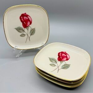 EUC Rare Vintage Wunsiedel Bavaria Set of 4 small plates/dishes, 4x4 inches